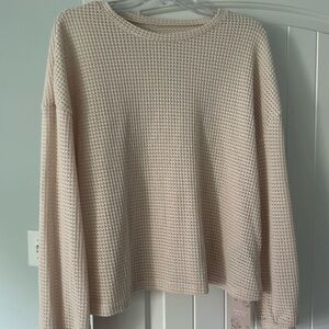 NWT waffle pullover
